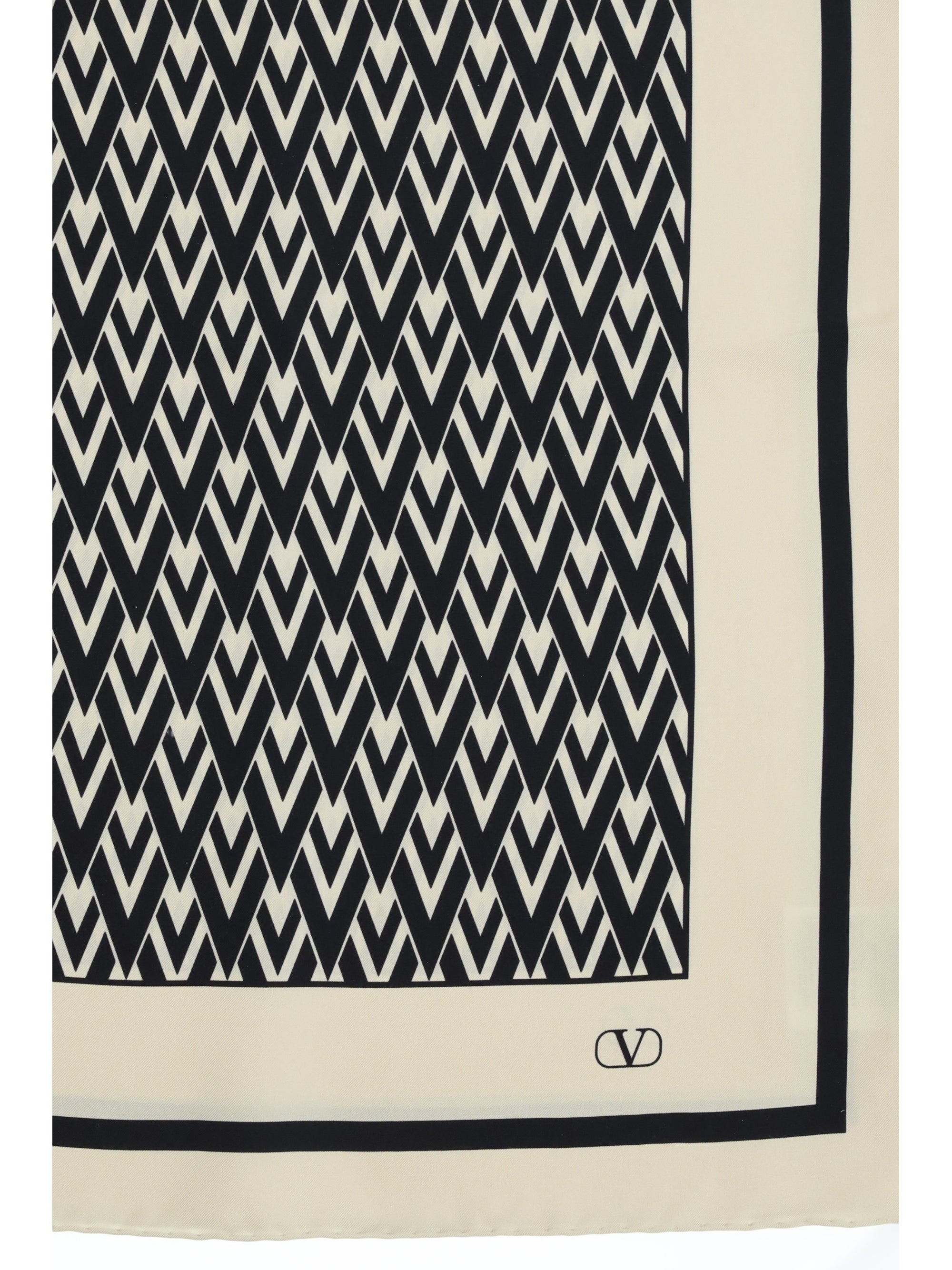 silk foulard with all-over monogram print