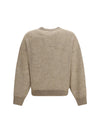 open-knit crewneck sweater