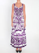 DOLCE&GABBANA 40 long dress with maiolica print