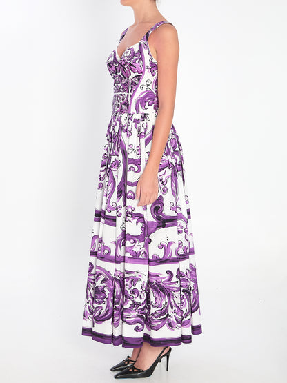 DOLCE&amp;GABBANA 40 long dress with maiolica print