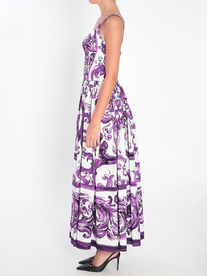 DOLCE&amp;GABBANA 40 long dress with maiolica print