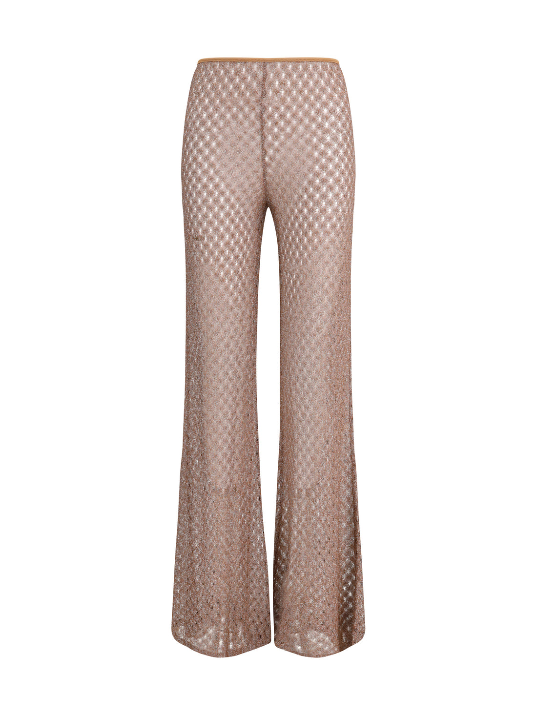 MISSONI 42 flared knit trousers with lamé