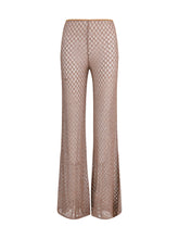 MISSONI 42 flared knit trousers with lamé