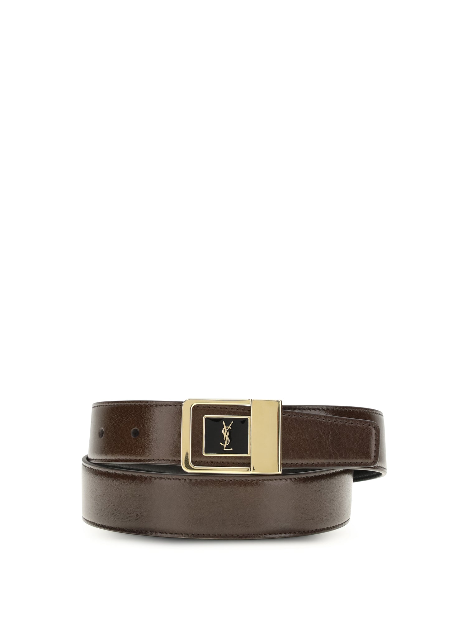 SAINT LAURENT 75 la 66 belt in smooth leather 