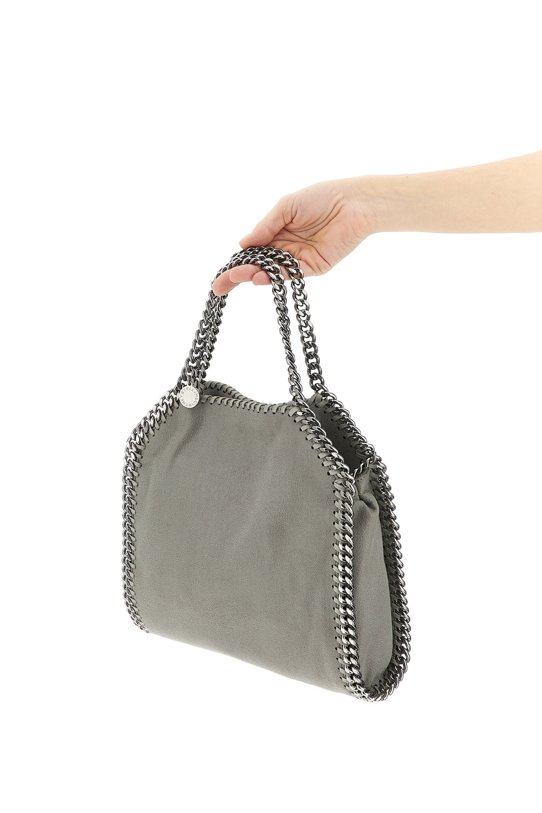 STELLA MCCARTNEY OS falabella iconic shaggy deer leather mini fold over handbag