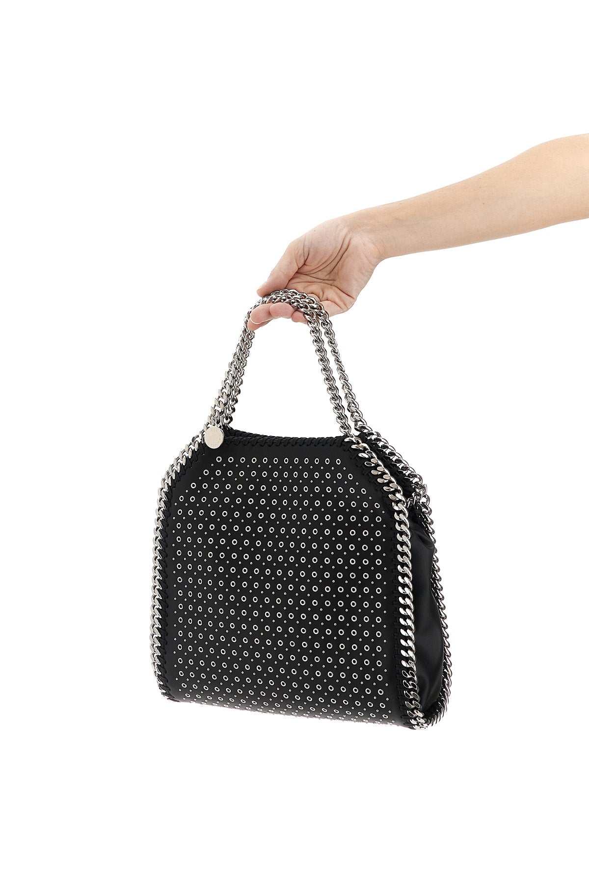 mini falabella handbag in leather-effect fabric