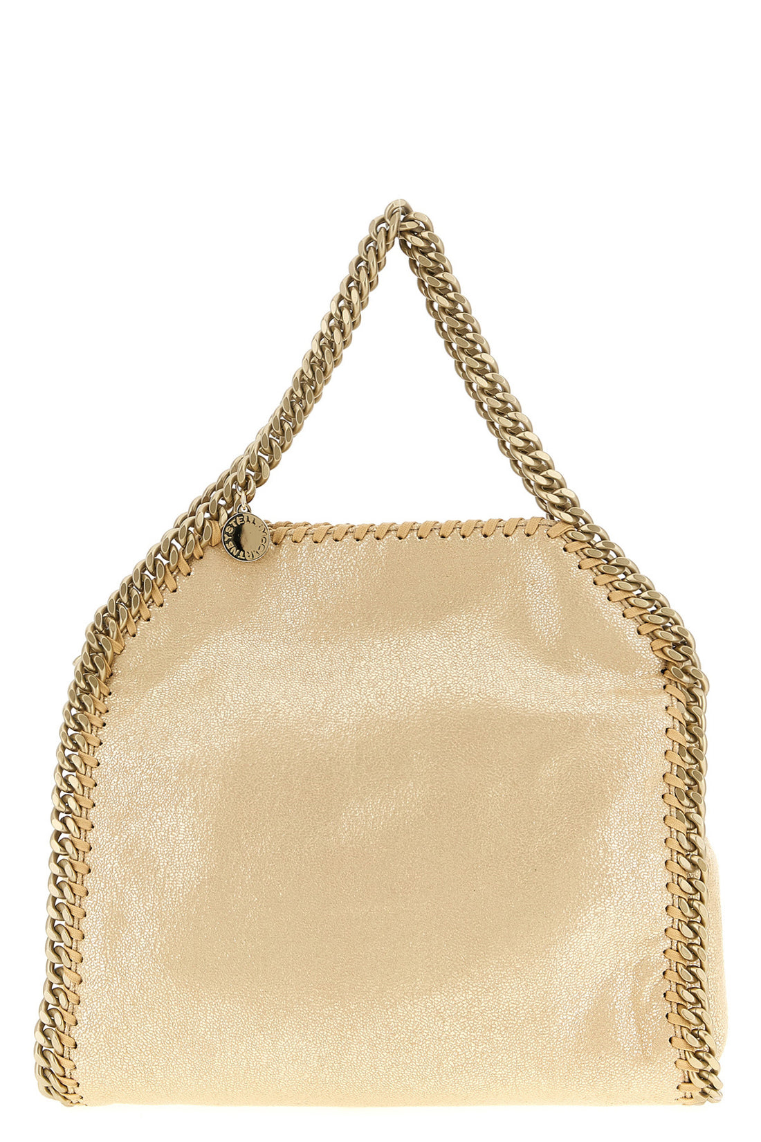 STELLA MCCARTNEY OS falabella miniin tessuto eco shiny dotted chamois crossbody bag