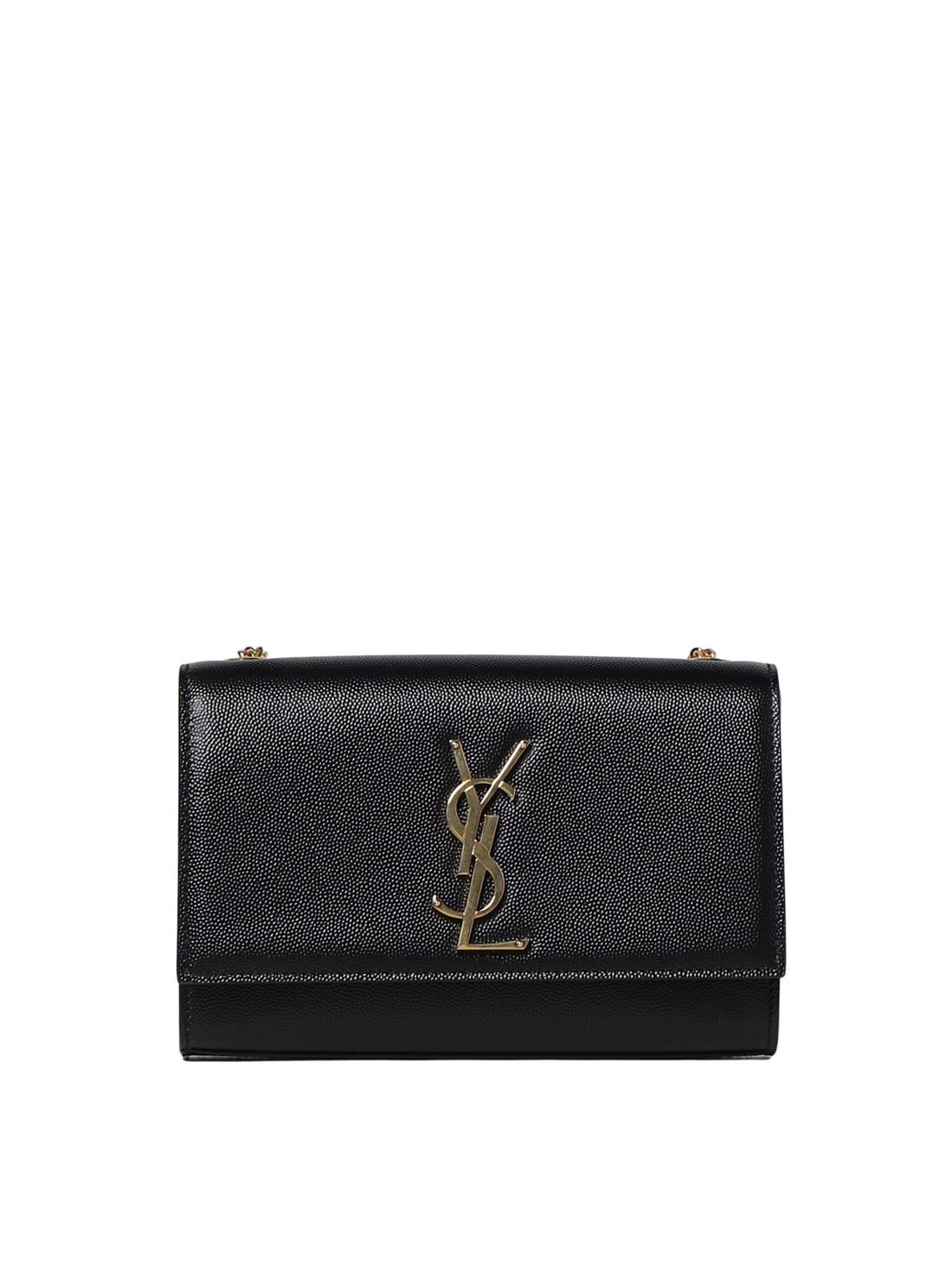 Monogram Small Kate Black Leather Shoulder Bag