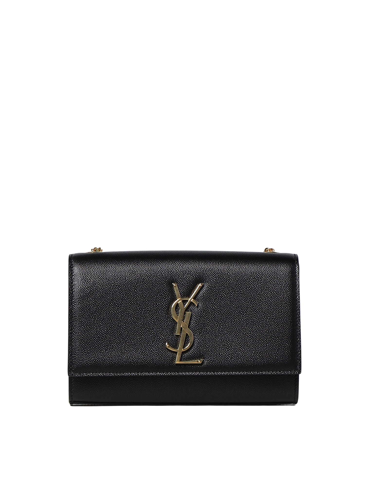 Monogram Small Kate Black Leather Shoulder Bag