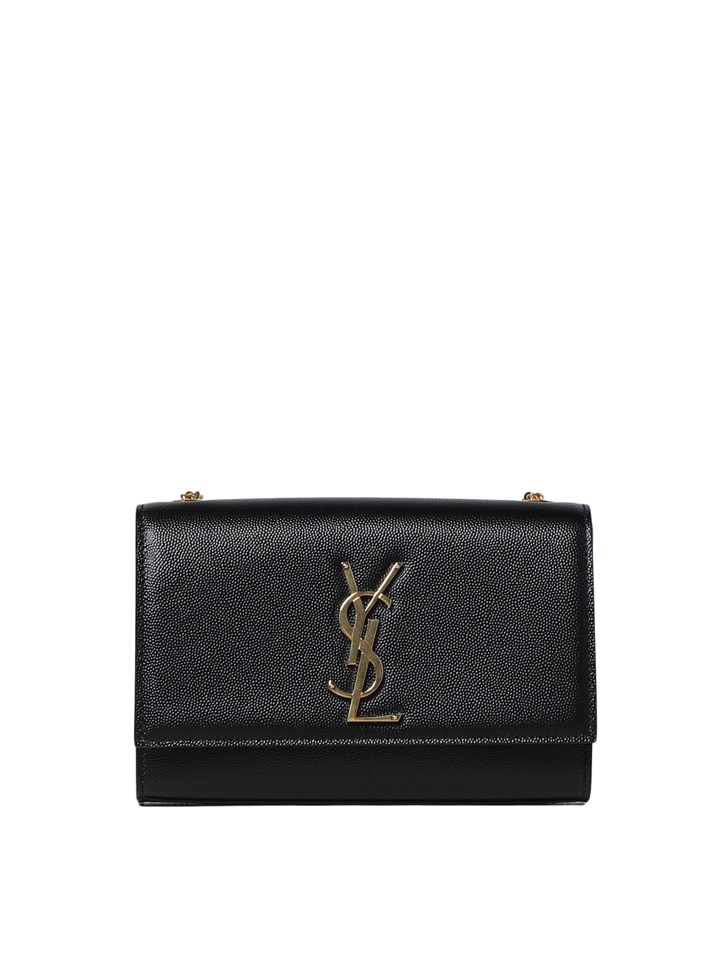 Monogram Small Kate Black Leather Shoulder Bag