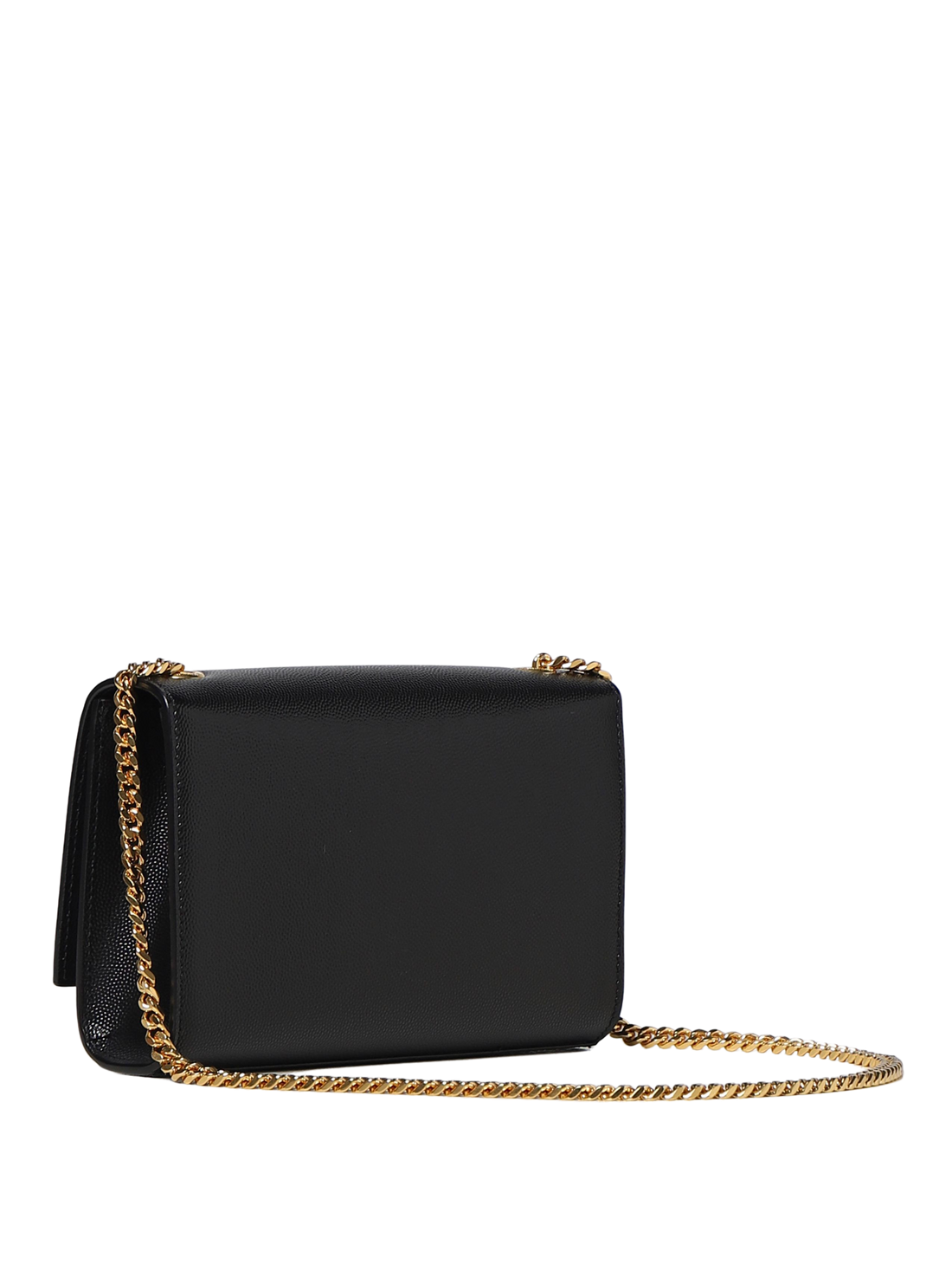 Monogram Small Kate Black Leather Shoulder Bag