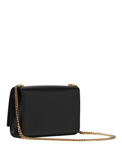 Monogram Small Kate Black Leather Shoulder Bag