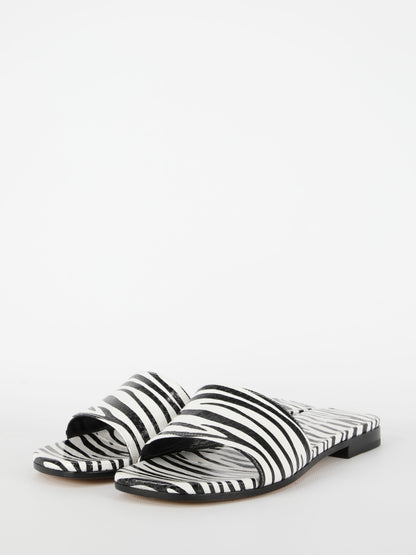 PARIS TEXAS 36 zebra-print flat sandals
