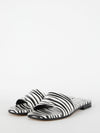 zebra-print flat sandals