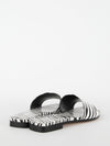 zebra-print flat sandals