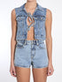 ALEXANDER WANG S cropped vest with bows and crystals