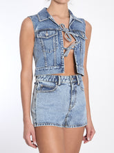 ALEXANDER WANG S cropped vest with bows and crystals