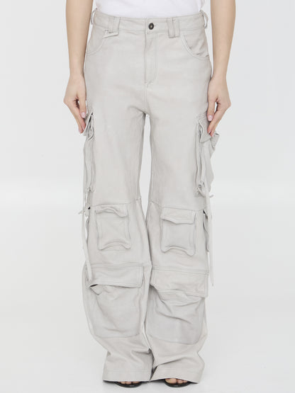 SALVATORE SANTORO 38 leather cargo pants