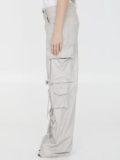 SALVATORE SANTORO 38 leather cargo pants