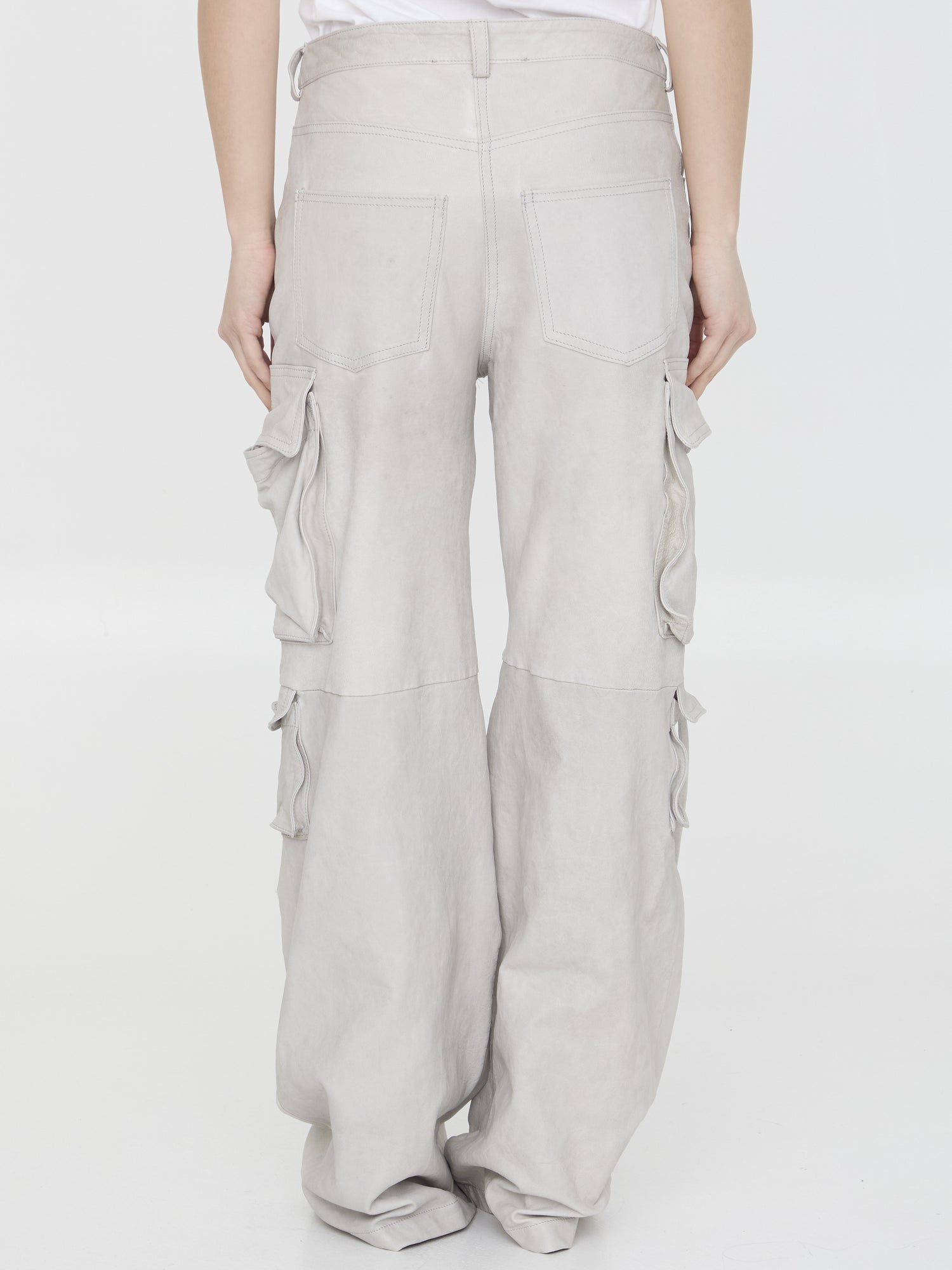 SALVATORE SANTORO 38 leather cargo pants