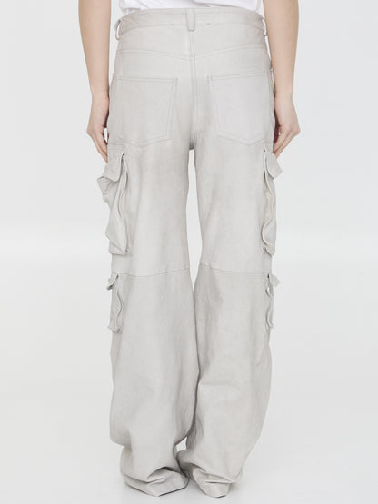 SALVATORE SANTORO 38 leather cargo pants