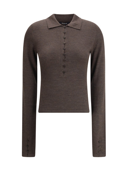 JACQUEMUS 38 merino wool polo shirt