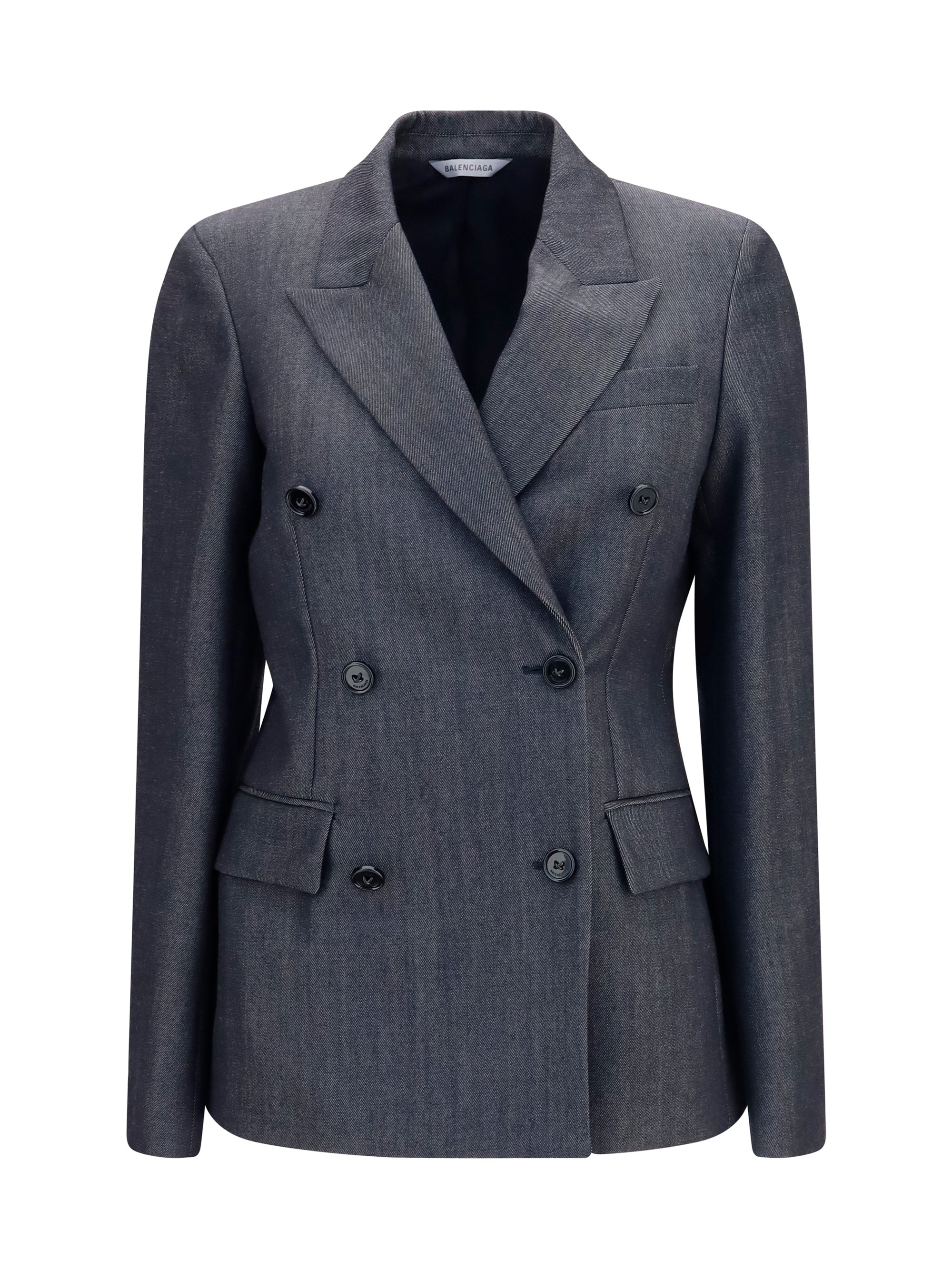 double-breasted wool blazer