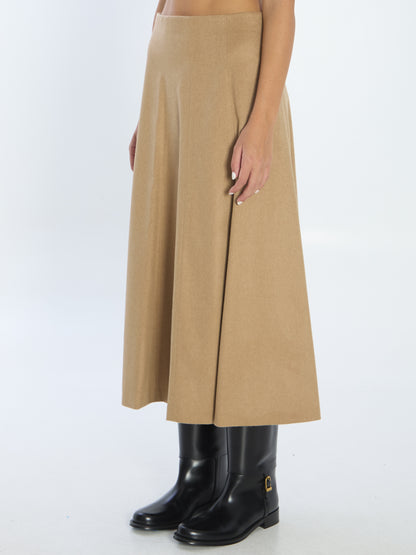 MAX MARA 40 flared skirt in camel