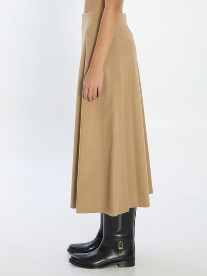 MAX MARA 40 flared skirt in camel