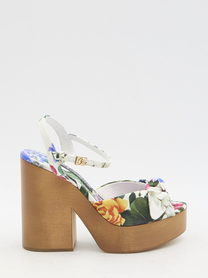 DOLCE&amp;GABBANA 40 floral platform sandals
