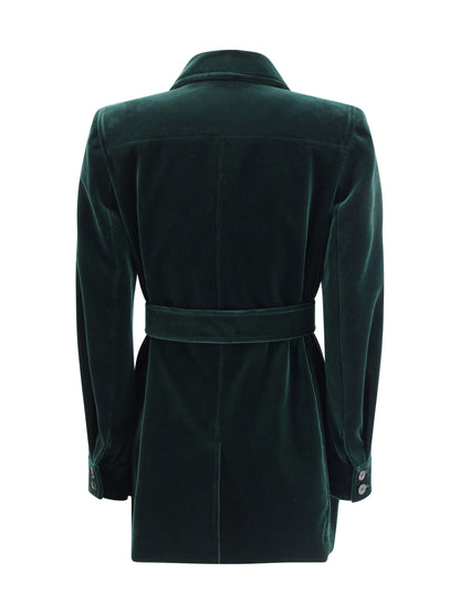 SAINT LAURENT 40 velvet saharan jacket