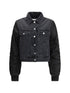 GANNI 36 black rigid denim jacket