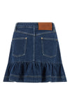 the farm rio structured denim mini skirt redefines the codes of casual dress thr