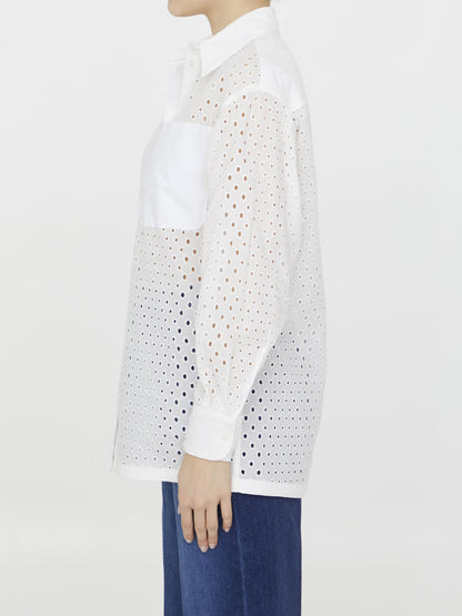 KENZO 34 broderie anglaise cotton shirt