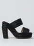 BOTTEGA VENETA 38 sandal in woven raffia