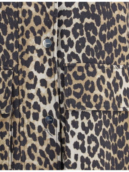GANNI L-XL leopard jacket