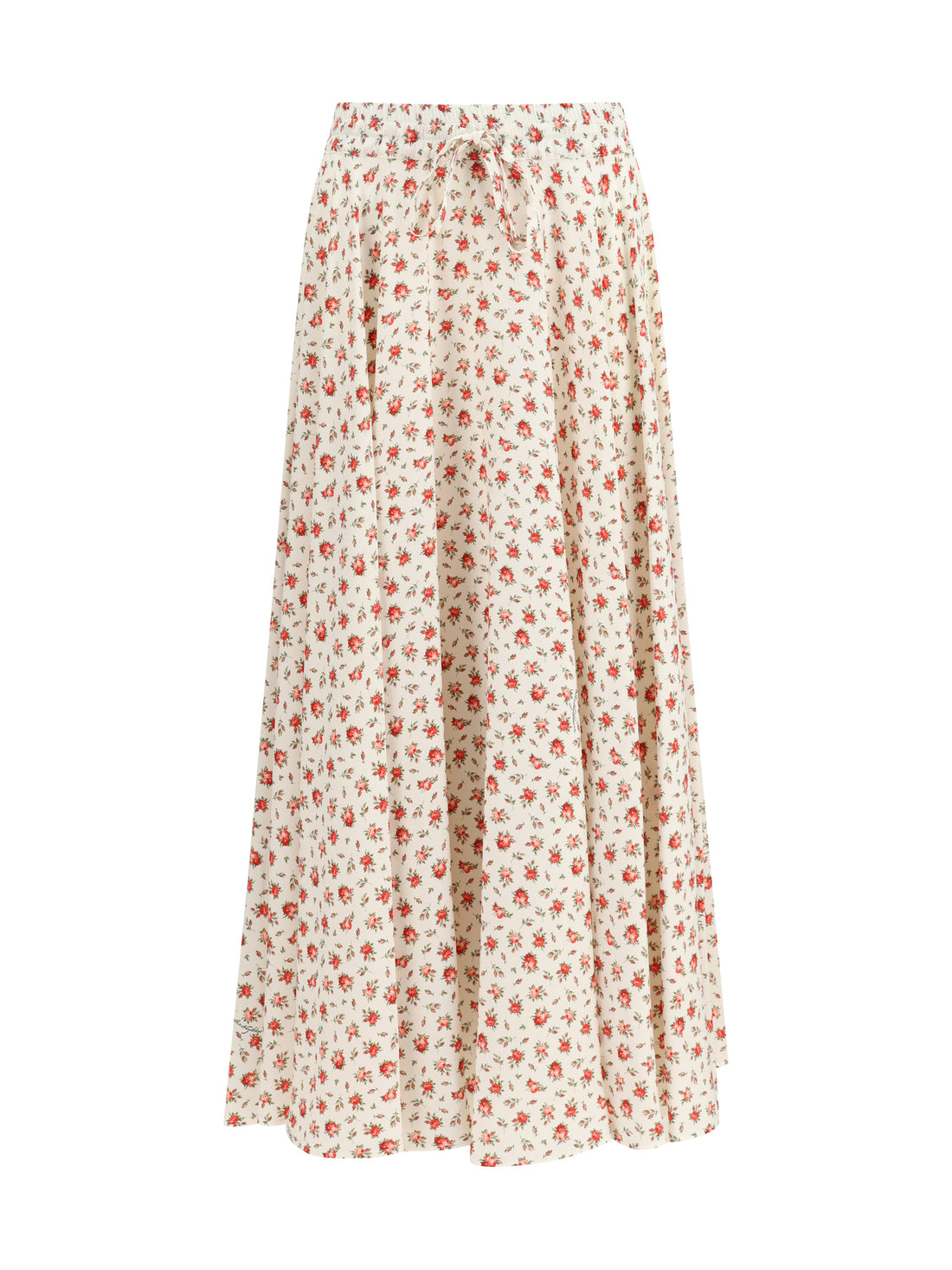 DOLCE &amp; GABBANA 42 floral print drawstring midi skirt