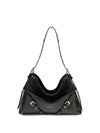 large voyou shoulder bag in shiny leather