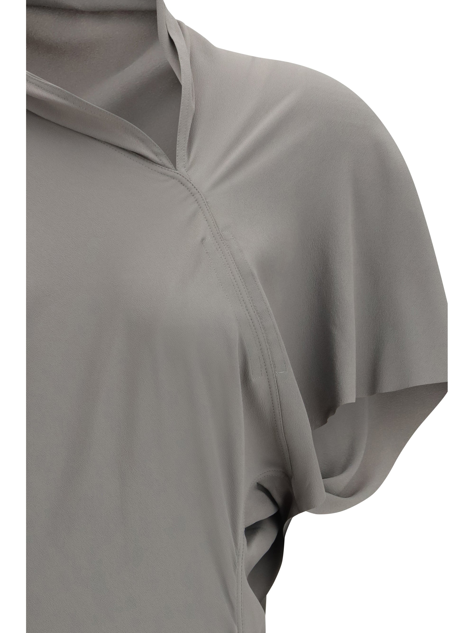 RICK OWENS 40 asymmetrical midi dress