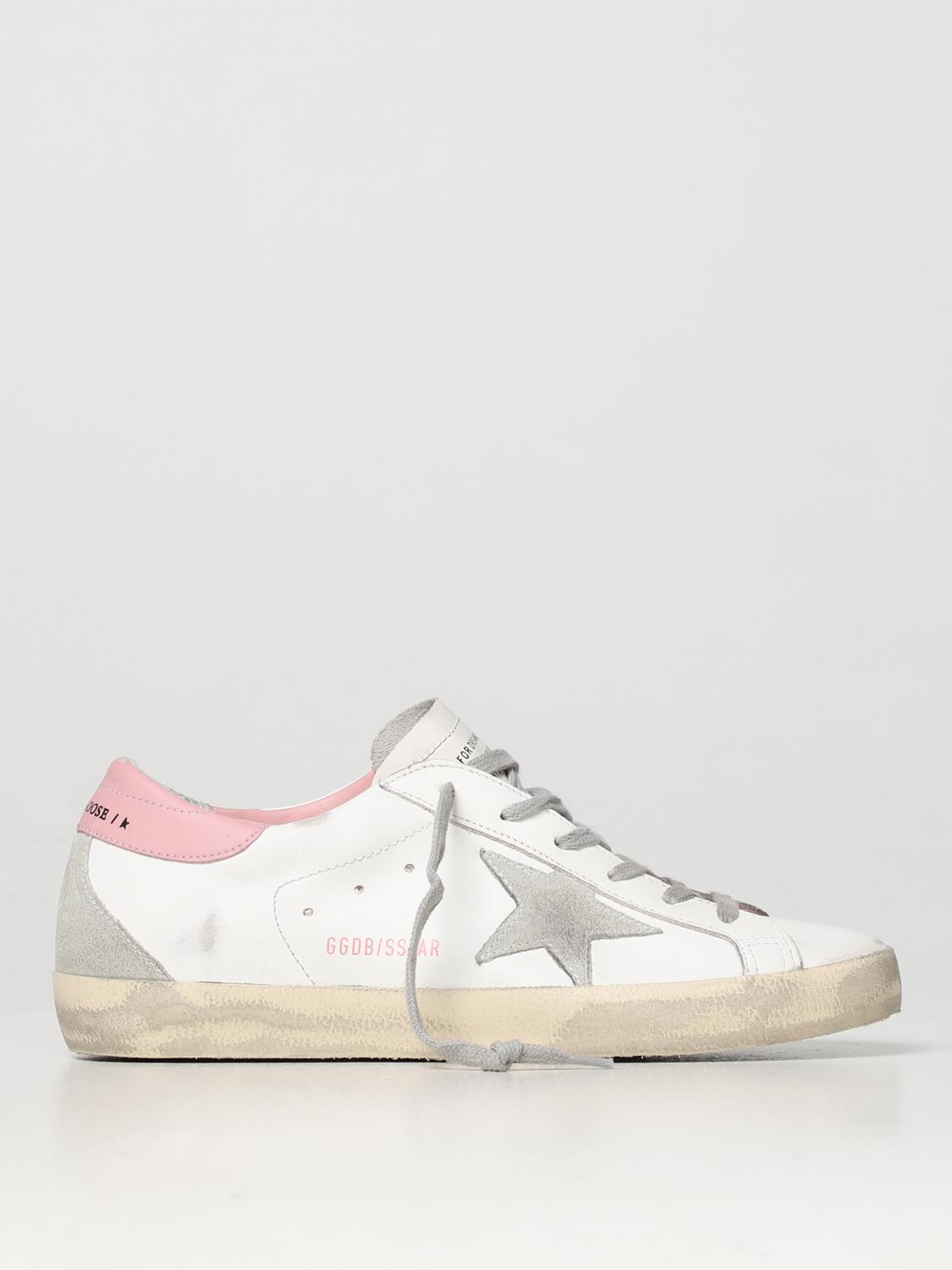 super-star classic distressed leather sneakers