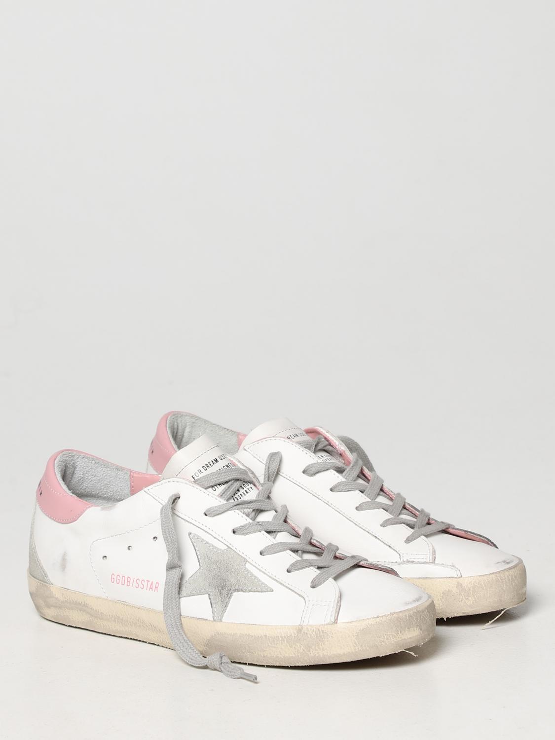 super-star classic distressed leather sneakers