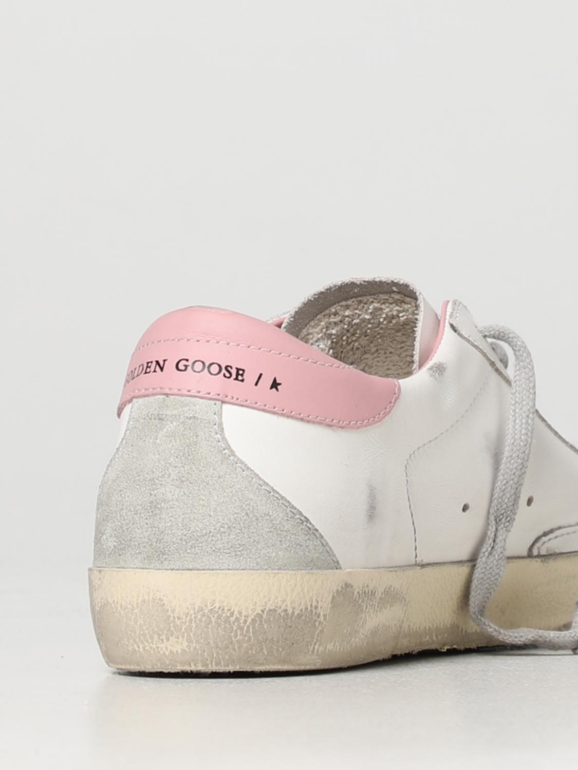 super-star classic distressed leather sneakers