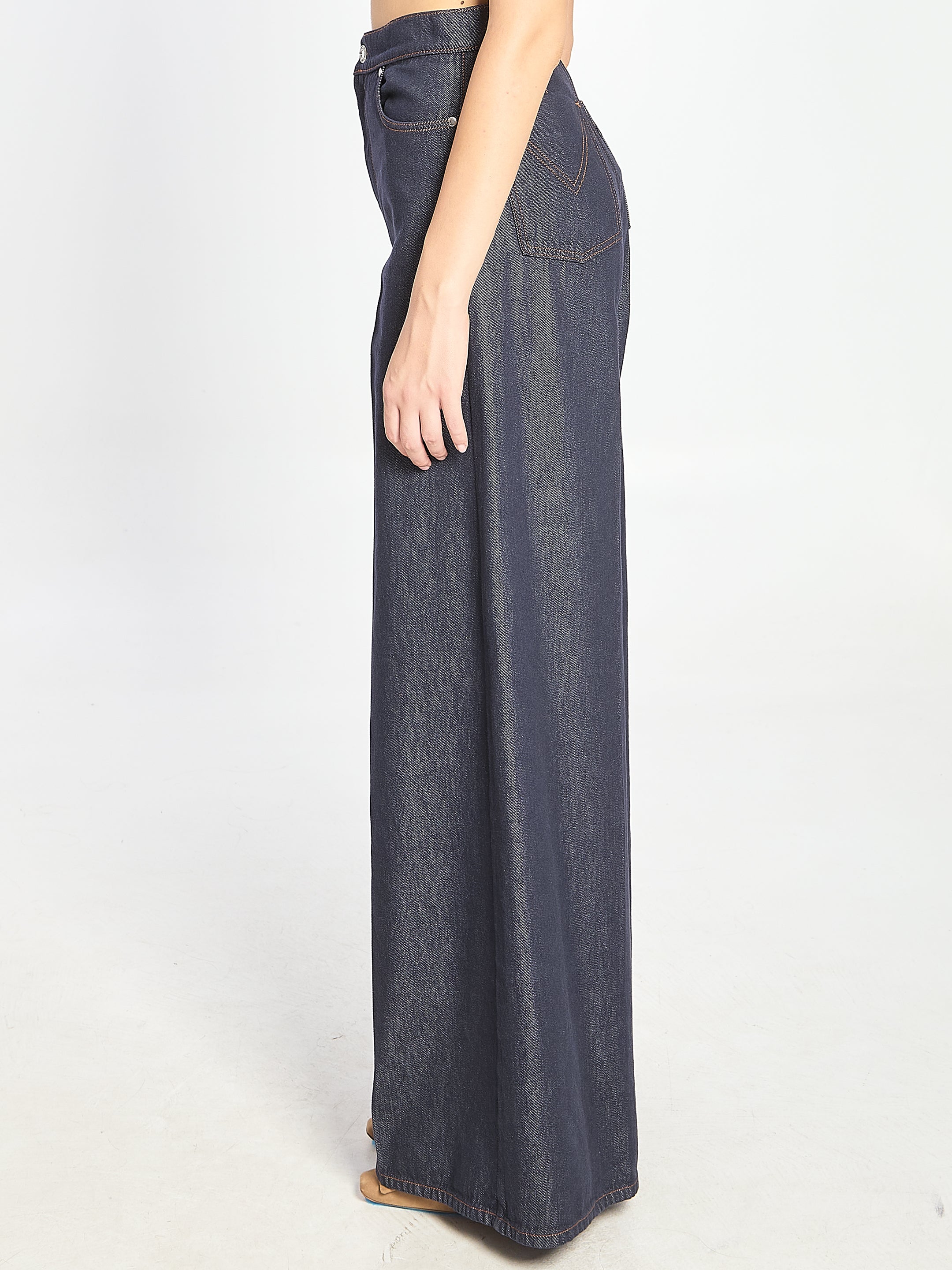 MAX MARA 38 jeans wide leg in denim 