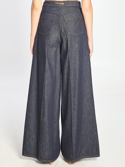 MAX MARA 38 jeans wide leg in denim 