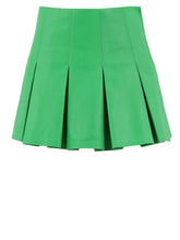 BOTTEGA VENETA 40 green leather skirt