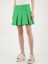 BOTTEGA VENETA 40 green leather skirt
