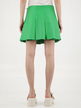 BOTTEGA VENETA 40 green leather skirt
