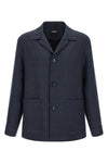 alpe jacket in linen and wool blend mélange