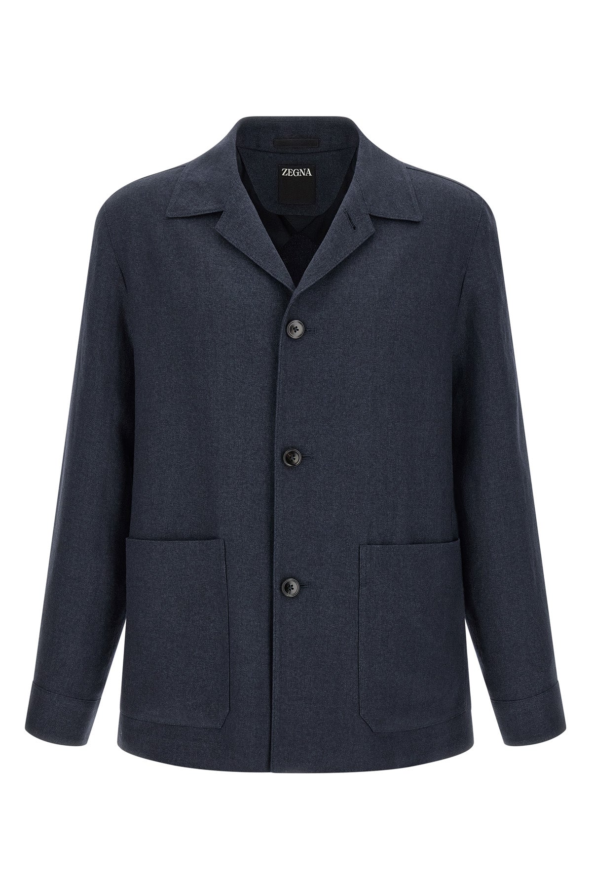 alpe jacket in linen and wool blend mélange