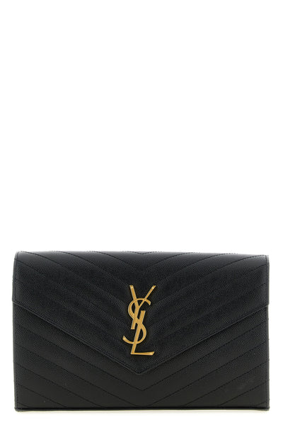 saint laurent iconic matelassé grain de poudre leather bag